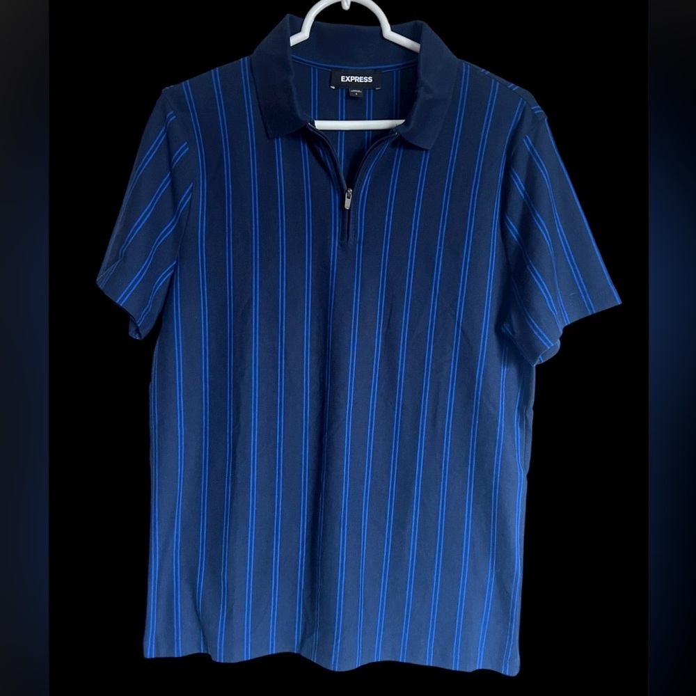 Men’s Express Striped Polo – Size Small – Polished & Preppy
